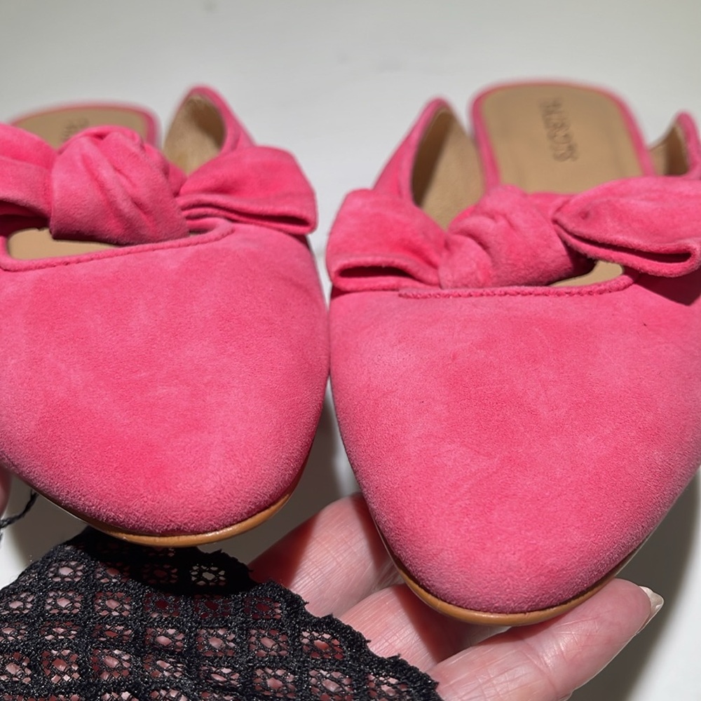 TALBOTS Edison Leather Bow Shoes, Mules/Slides Size 7 1/2 - Picture 3 of 9
